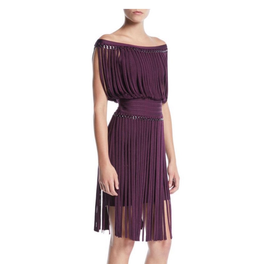 Herve Leger fringe dress